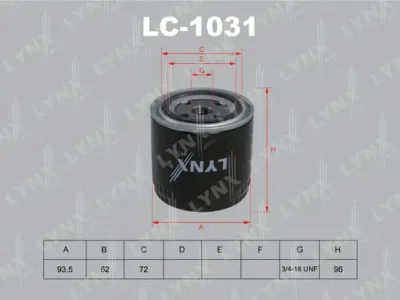 Масляный фильтр LYNXAUTO LC-1031