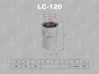 LC-120 LYNXAUTO Масляный фильтр