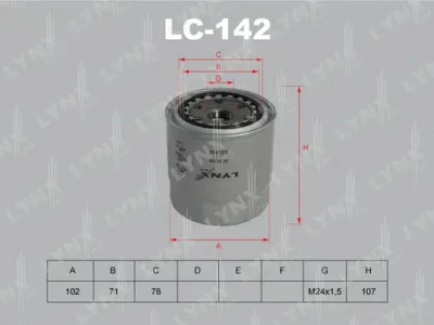 LC-142 LYNXAUTO Масляный фильтр