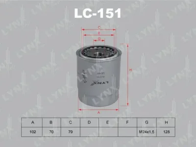 Масляный фильтр LYNXAUTO LC-151