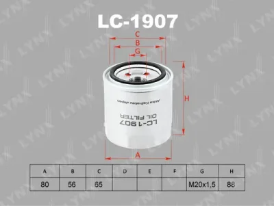 LC-1907 LYNXAUTO Масляный фильтр
