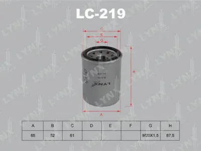 LC-219 LYNXAUTO Масляный фильтр