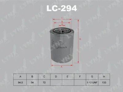 LC-294 LYNXAUTO Масляный фильтр