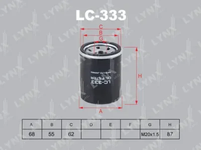 LC-333 LYNXAUTO Масляный фильтр