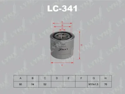 LC-341 LYNXAUTO Масляный фильтр