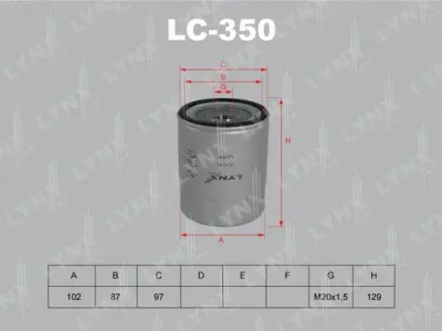 LC-350 LYNXAUTO Масляный фильтр
