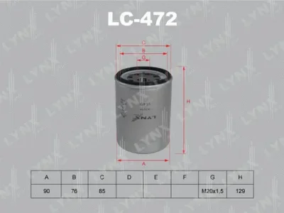 LC-472 LYNXAUTO Масляный фильтр