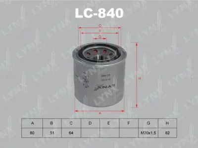 LC-840 LYNXAUTO Масляный фильтр