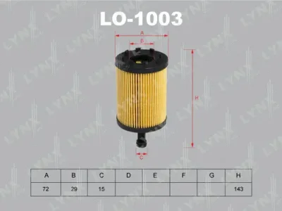 LO-1003 LYNXAUTO Масляный фильтр