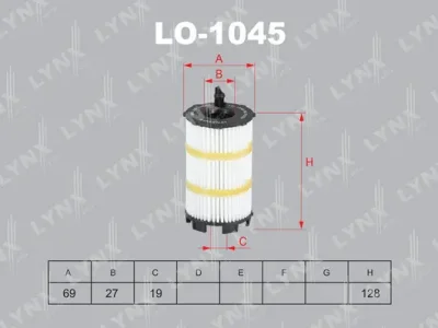 LO-1045 LYNXAUTO Масляный фильтр