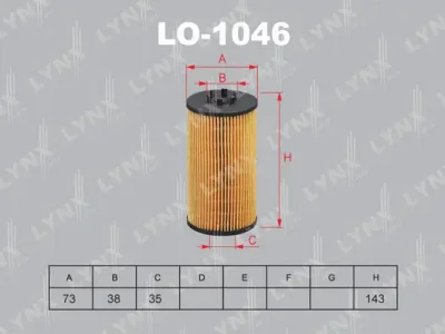 LO-1046 LYNXAUTO Масляный фильтр