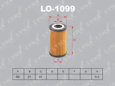 Масляный фильтр LYNXAUTO LO-1099