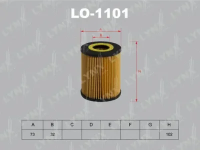 LO-1101 LYNXAUTO Масляный фильтр