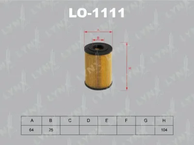 LO-1111 LYNXAUTO Масляный фильтр