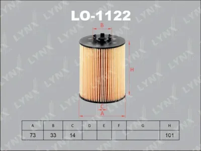 LO-1122 LYNXAUTO Масляный фильтр