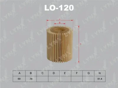 LO-120 LYNXAUTO Масляный фильтр