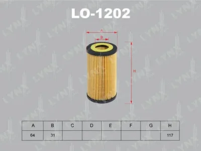 Масляный фильтр LYNXAUTO LO-1202