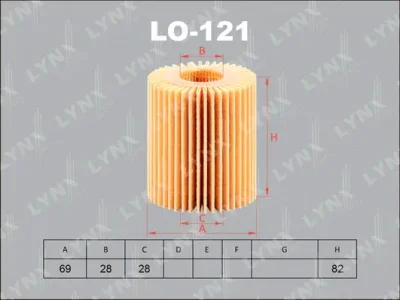 Масляный фильтр LYNXAUTO LO-121