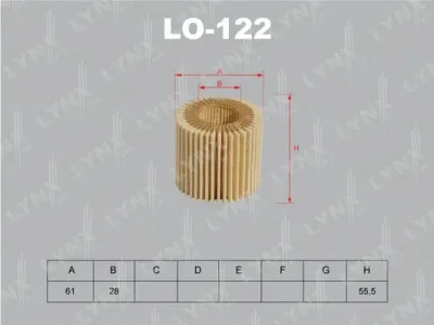 LO-122 LYNXAUTO Масляный фильтр