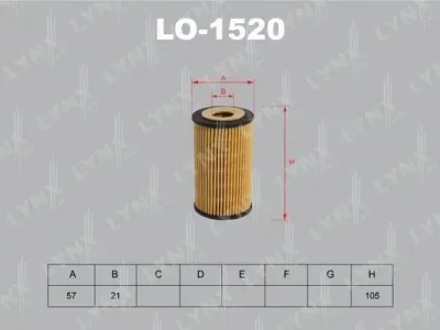 LO-1520 LYNXAUTO Масляный фильтр