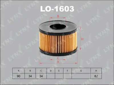 Масляный фильтр LYNXAUTO LO-1603