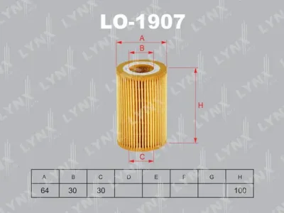 LO-1907 LYNXAUTO Масляный фильтр