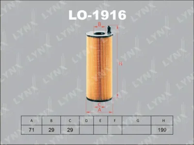 LO-1916 LYNXAUTO Масляный фильтр