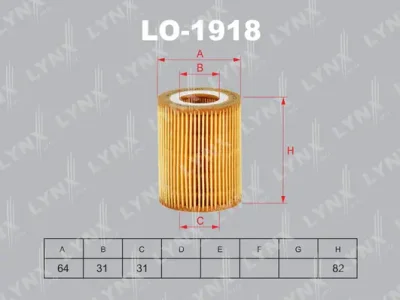 LO-1918 LYNXAUTO Масляный фильтр