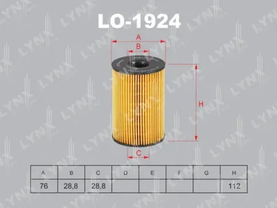 LO-1924 LYNXAUTO Масляный фильтр
