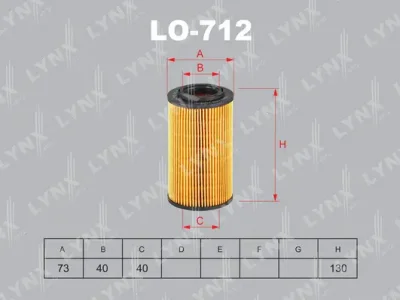 LO-712 LYNXAUTO Масляный фильтр