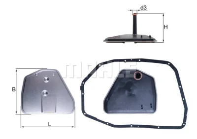 HX 164D1 KNECHT/MAHLE Гидрофильтр, автоматическая коробка передач