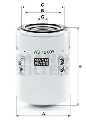 WD 10 009 MANN Фильтр, система рабочей гидравлики