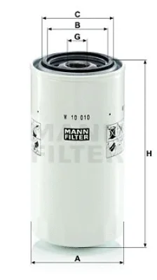 Фильтр, система вентиляции картера MANN W 10 010