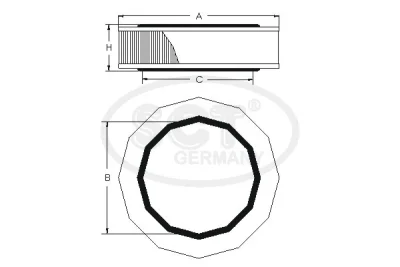 SB 2050 SCT GERMANY Воздушный фильтр