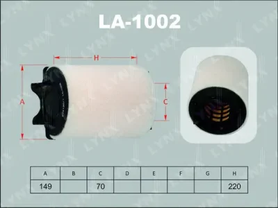 LA-1002 LYNXAUTO Воздушный фильтр