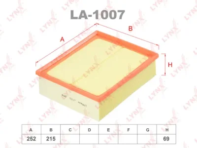 LA-1007 LYNXAUTO Воздушный фильтр