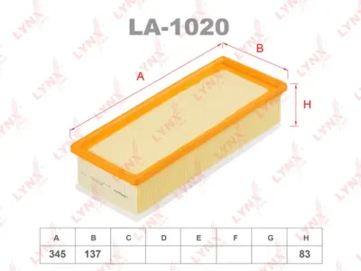 LA-1020 LYNXAUTO Воздушный фильтр