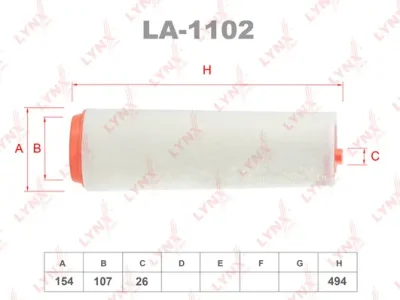 LA-1102 LYNXAUTO Воздушный фильтр