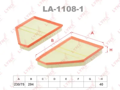 LA-1108-1 LYNXAUTO Воздушный фильтр