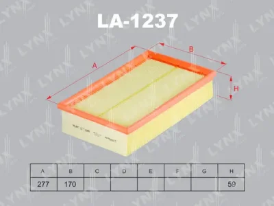 LA-1237 LYNXAUTO Воздушный фильтр