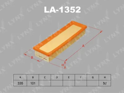 LA-1352 LYNXAUTO Воздушный фильтр