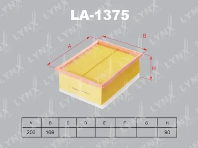 LA-1375 LYNXAUTO Воздушный фильтр