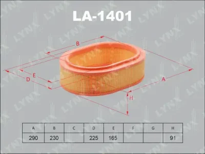 LA-1401 LYNXAUTO Воздушный фильтр