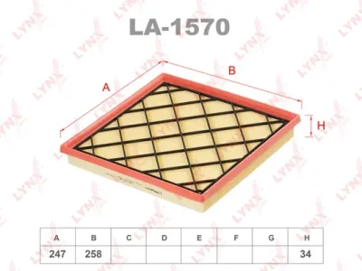 LA-1570 LYNXAUTO Воздушный фильтр