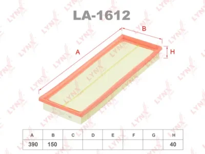 LA-1612 LYNXAUTO Воздушный фильтр
