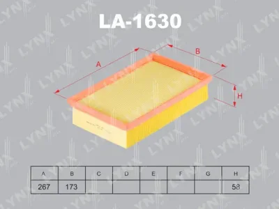 LA-1630 LYNXAUTO Воздушный фильтр