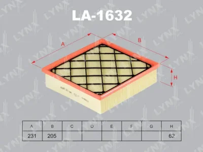 LA-1632 LYNXAUTO Воздушный фильтр