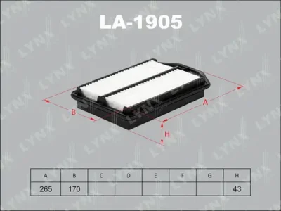 LA-1905 LYNXAUTO Воздушный фильтр