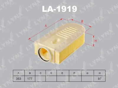 LA-1919 LYNXAUTO Воздушный фильтр