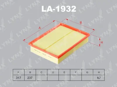 LA-1932 LYNXAUTO Воздушный фильтр